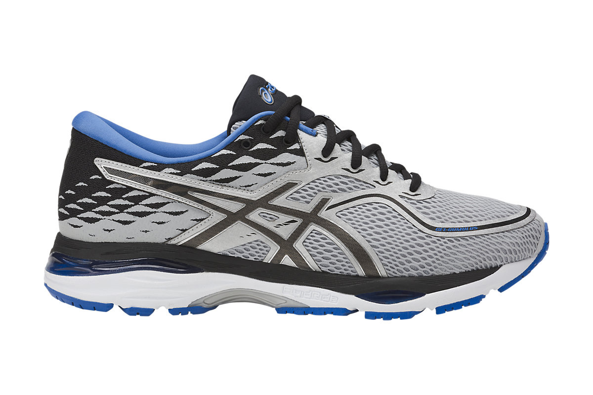 ASICS Men's Gel-Cumulus 19 Running Shoe (Grey/Black/Directoire Blue, Size 8)