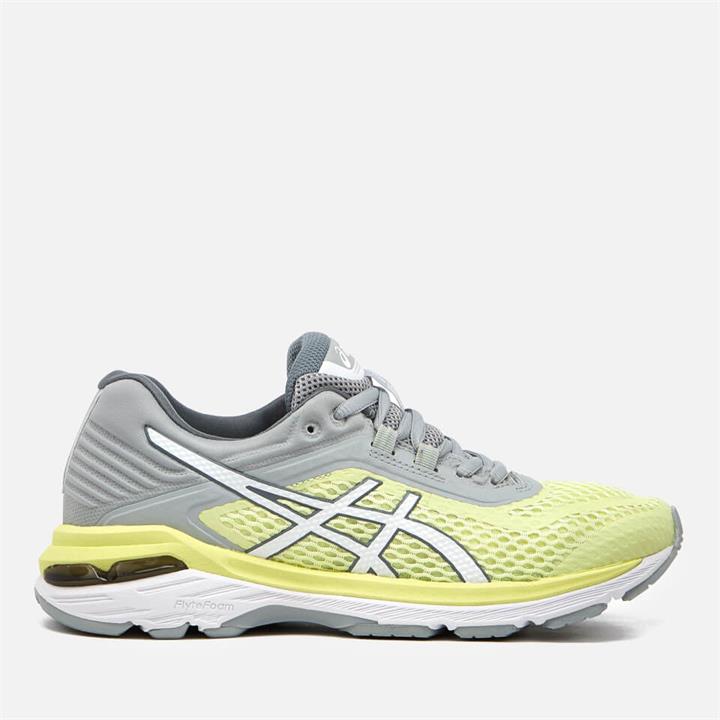 Asics Running Women's GT-2000 6 Trainers - Limelight/White/Mid Grey - UK 5 - Yellow