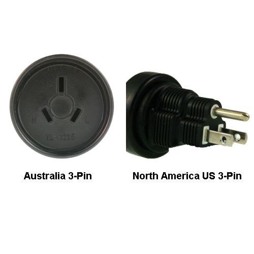 Australia To North America Us 3-Pin Power Adapter Plug