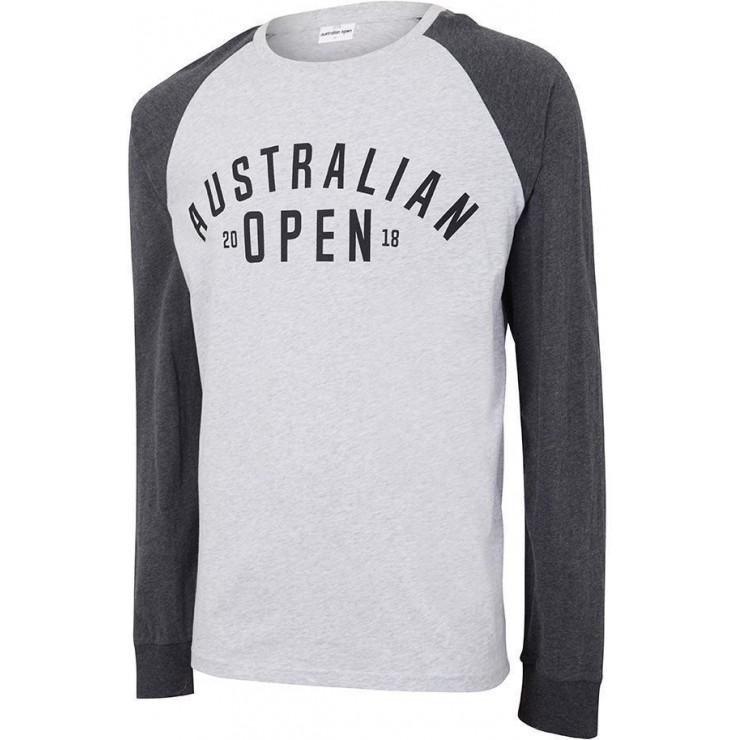 Australian Open 2018 Men's Grey Long-Sleeve Shirt