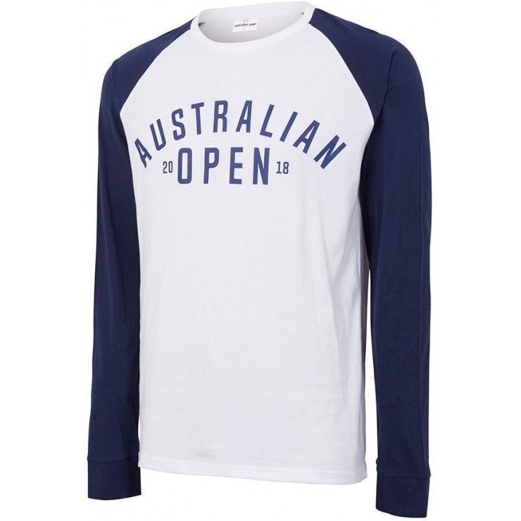 Australian Open 2018 Men's White Long-Sleeve Shirt