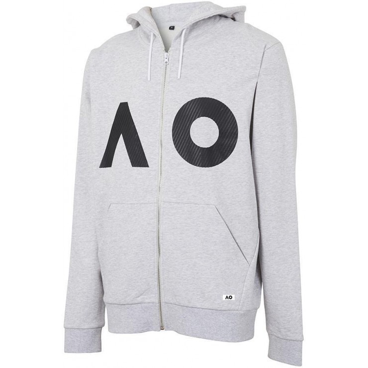 Australian Open 2018 Men's Grey Zip Hoodie