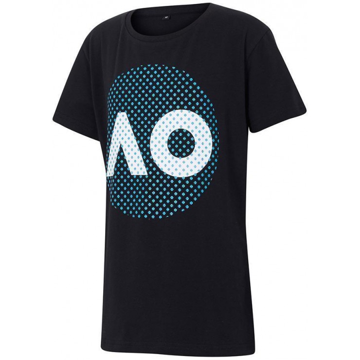 Australian Open 2018 Girls Black Pop T-Shirt