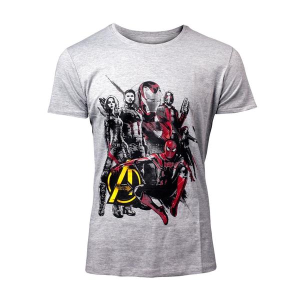 Avengers: Infinity War Characters Men's Medium T-shirt - Grey