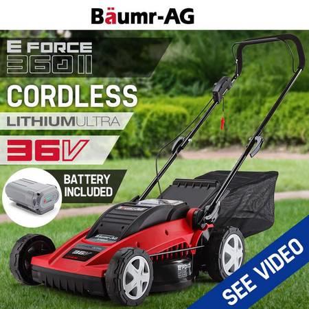 Baumr-AG E-Force 360II Cordless Lithium Battery Powered Lawn Mower Lawnmower