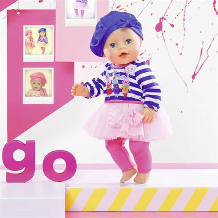 Baby Born Fashion Collection - Blue Dress with Leggings Set