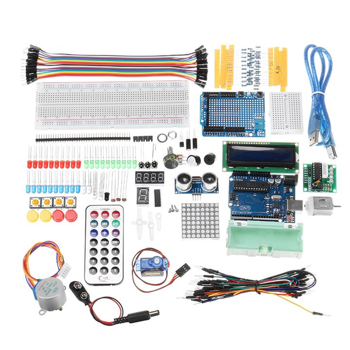 Basic Experimental Starter Kits With UNO R3 DC Motor LCD1602 Display For Arduino With Plastic Box Package