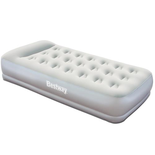 Bestway Air Mattress Inflatable Bed w/ Electric Pump Camping Guests Grey Single