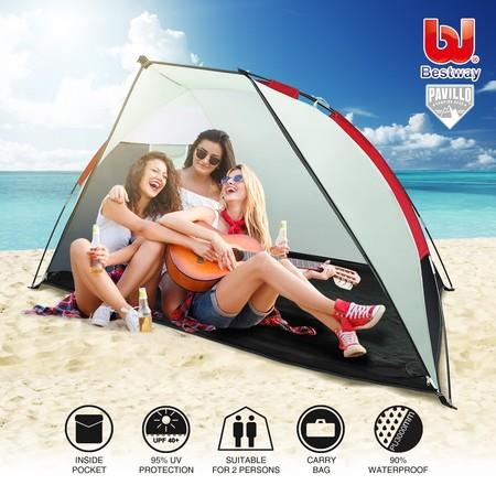 Bestway Beach Tent 2 Person Hiking Camping Beach Easy Up Outdoor Tent w/Carry Bag