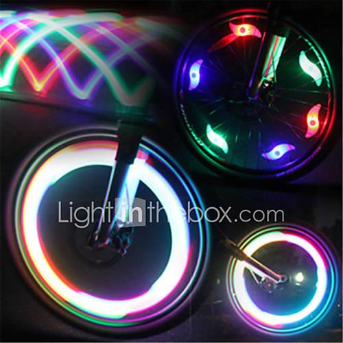 Bike Lights / Valve Cap Flashing Lights / Wheel Lights LED Cycling Waterproof / LED Light Lumens Battery Cycling / Bike