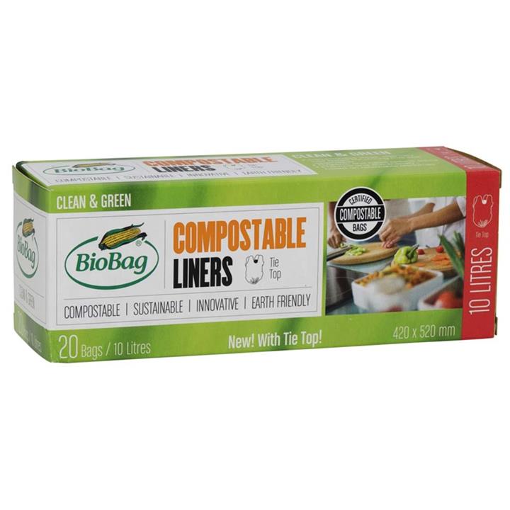 BioBag Compostable Bin Liners 10 Litre (20 Bags)