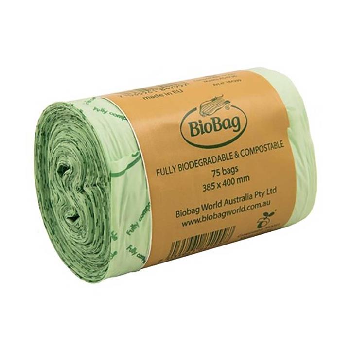 BioBag Compostable Bin Liners 8 Litre Roll (75 Bags)