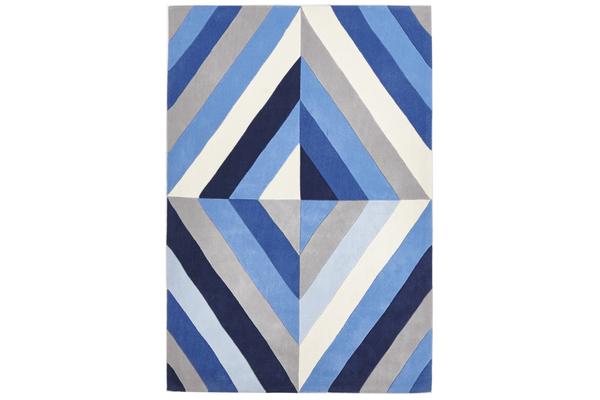 Blue Crystal Prism Rug  225x155cm