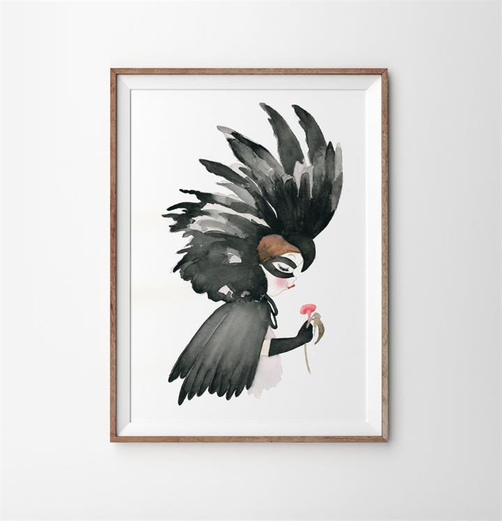 Black Cockatoo Art Print | Various Sizes