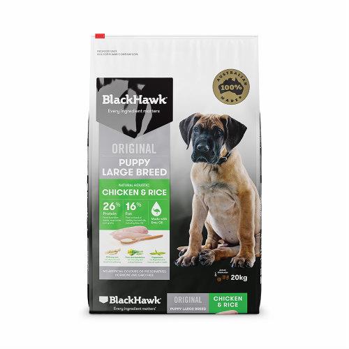 Black Hawk Dog Food Large Breed Puppy Chicken and Rice 20kg