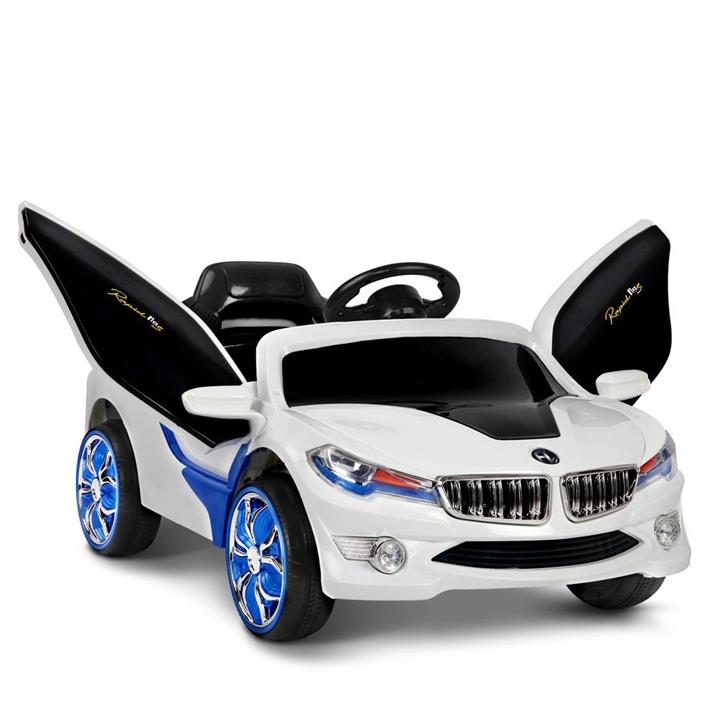 BMW i8 Inspired Kids Electric Car with Gullwing Doors - Kids Ride on Car w/ Remote Control Blue White