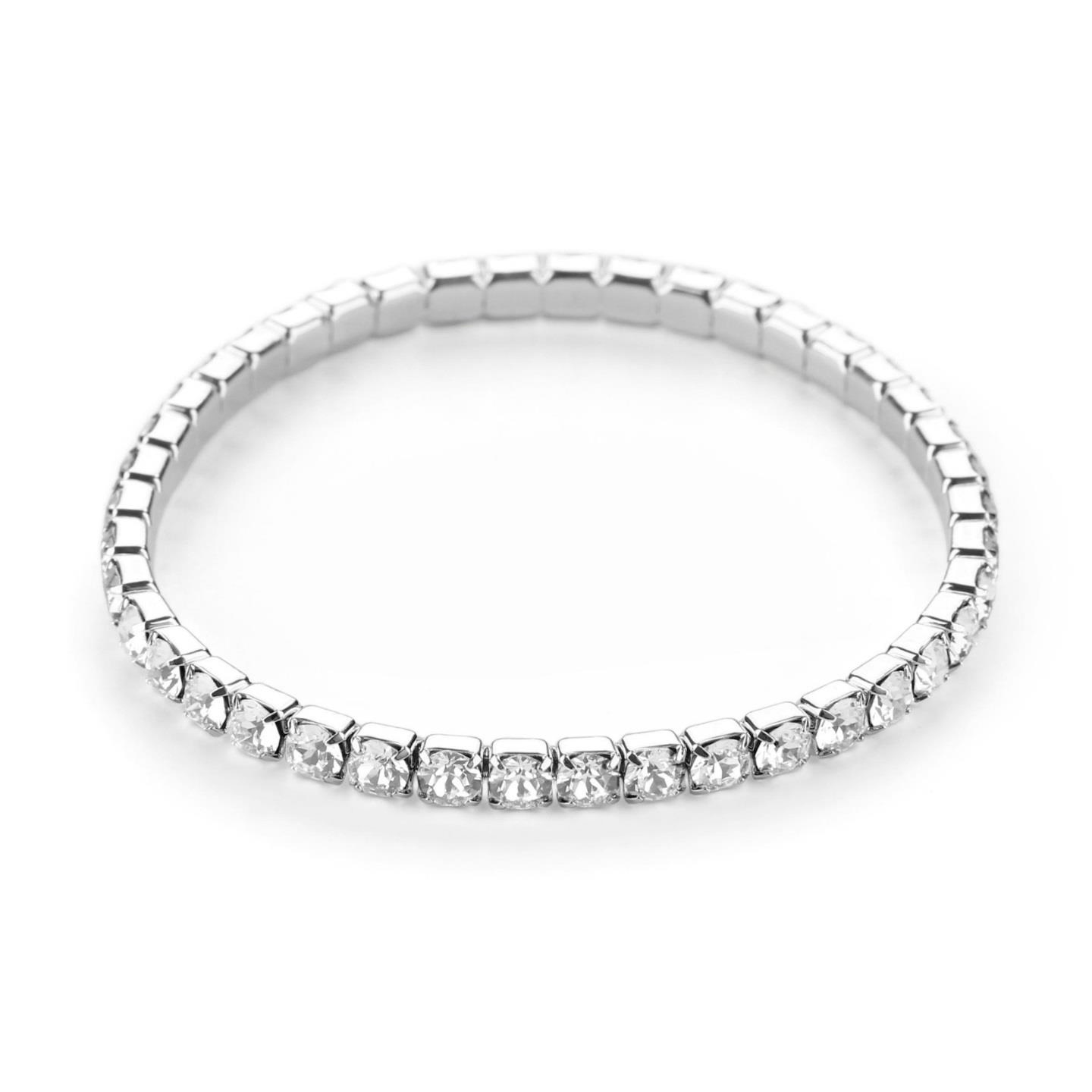 Bras N Things Tennis Bracelet made with Swarovski® Crystals - Silver