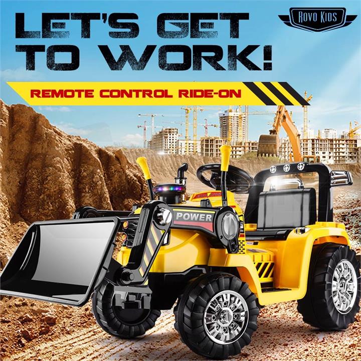 Bulldozer Tractor & Excavator Kids Ride On Car