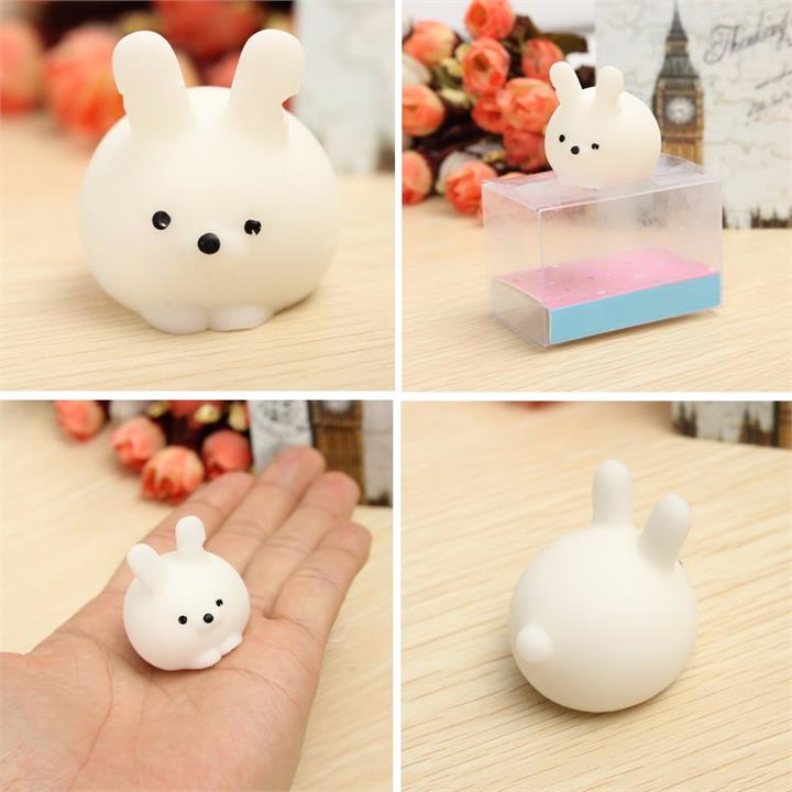 Bunny Ball Squishy Squeeze Cute Healing Toy Random Color Kawaii Collection Stress Reliever Gift Decor