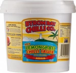 Byron Bay Chilli Spicy Lemongrass Chilli Sauce with Coriander Bucket G/F 1Kg