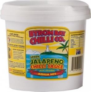 Byron Bay Chilli Green Jalapeno Sauce Bucket G/F 1Kg