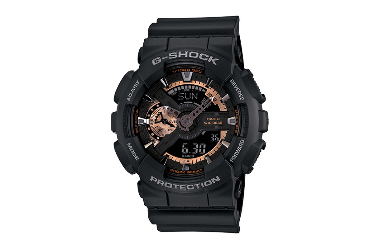 Casio G-Shock X-Large Ana-Digital Watch - Black/Rose Gold (GA110RG-1A)