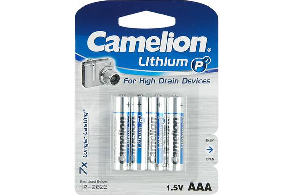 Camelion Aaa Lithium Battery - 4 Pack