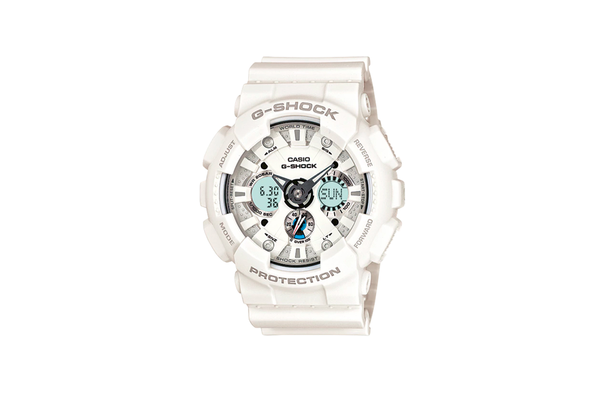 Casio G-Shock Ana-Digital Watch - White (GA120A-7A)