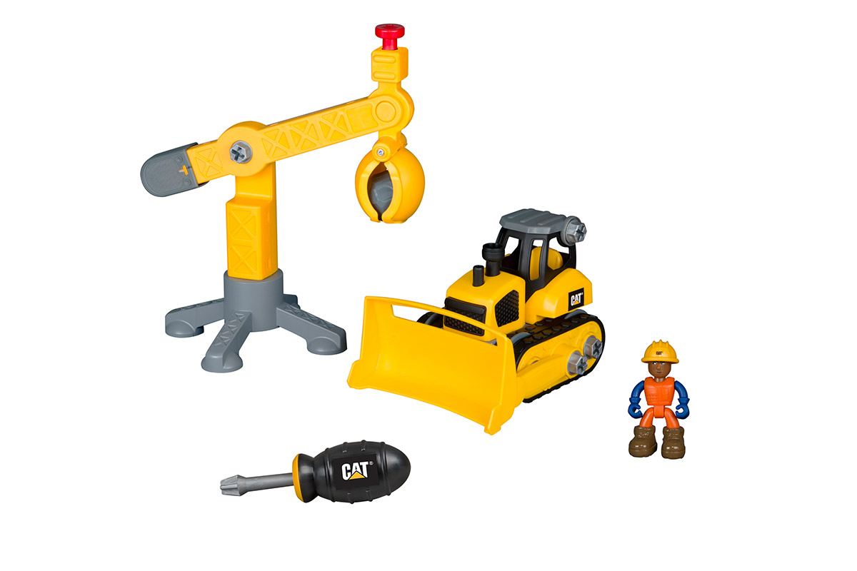 CAT Construction Junior Work Site Bulldozer & Crane