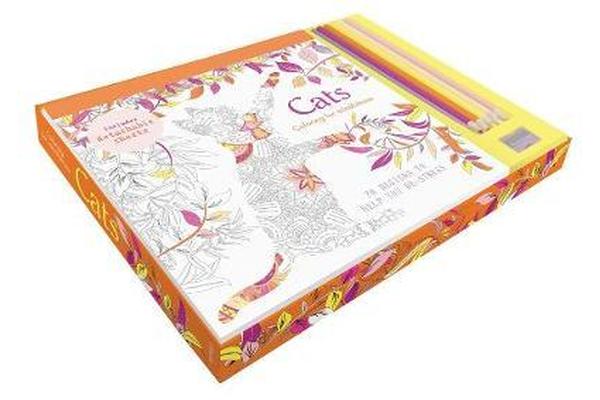 Cats coloring kit - 70 designs to help you de-stress