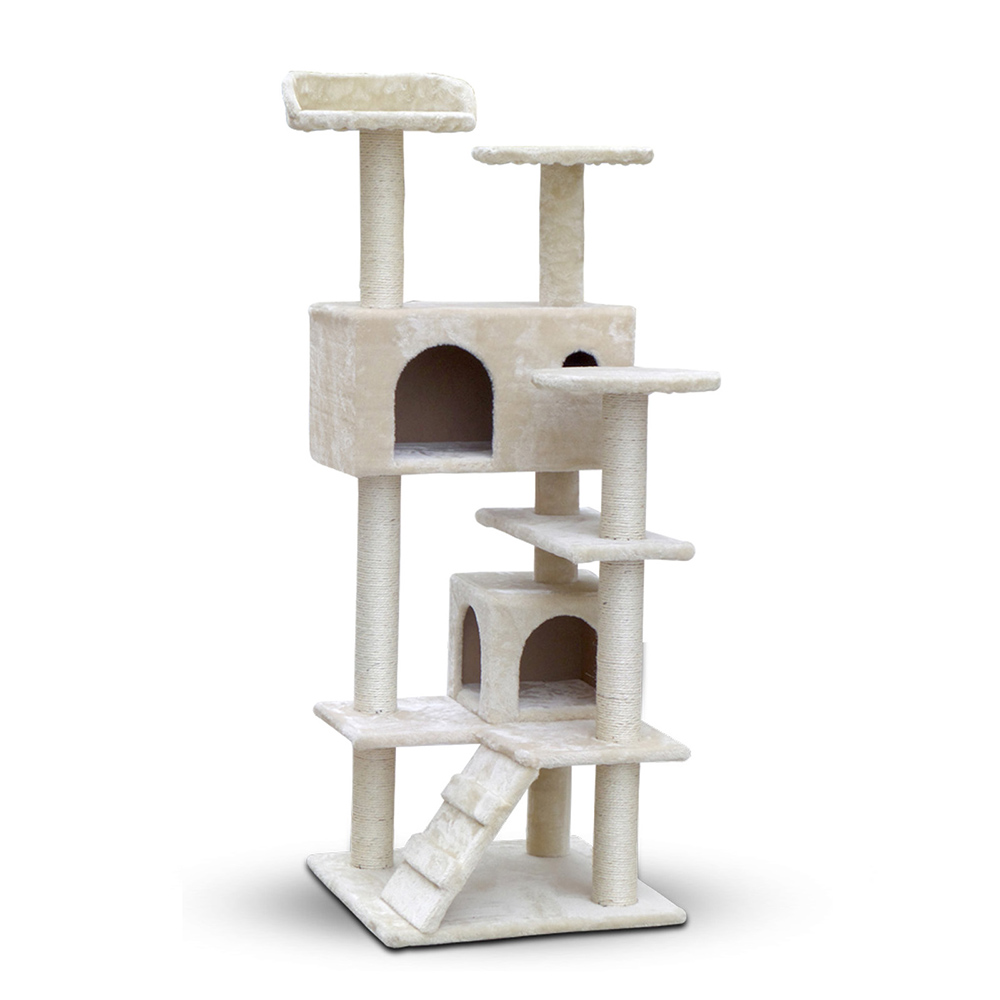 Cat Scratching Post Tree House Condo 134cm (Beige)