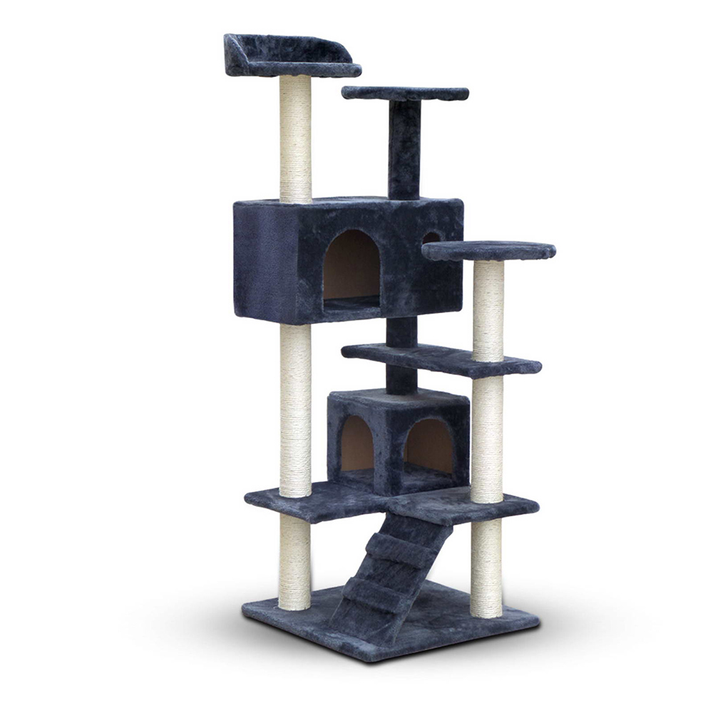 Cat Scratching Post Tree House Condo 134cm (Grey)