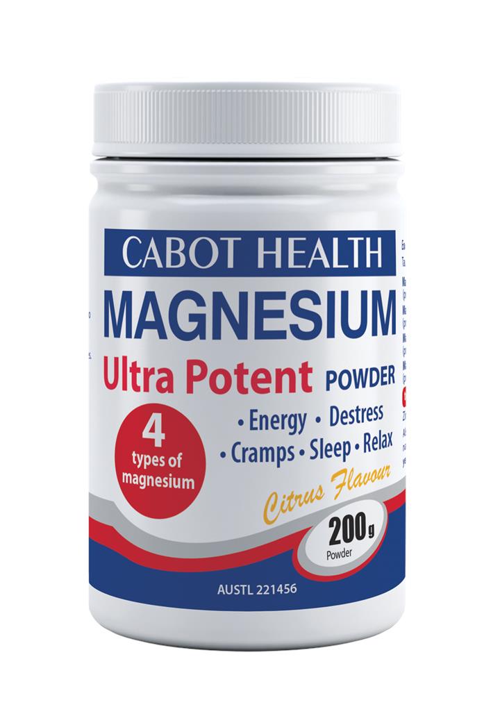 Cabot Health Magnesium Powder Ultra Citrus 200g