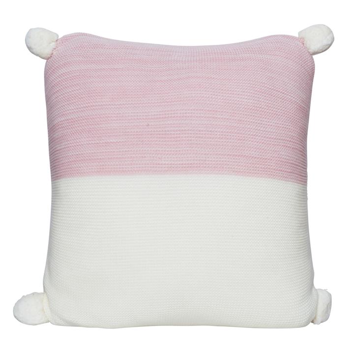 Calgary Pom Pom Knitted Cushion | Various Colours