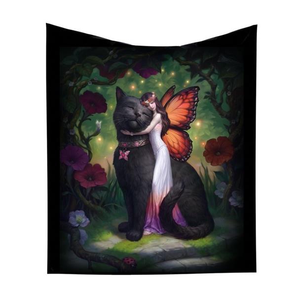 Cat And Fairy Throw