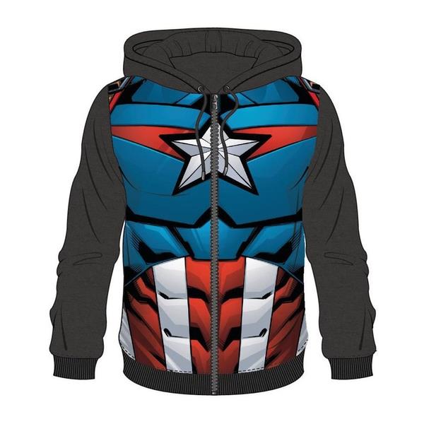 Captain America - Suit Sublimation Men's Small Full Length Zipper Hood