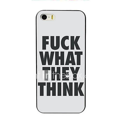 Case For Apple iPhone 8 iPhone 8 Plus iPhone 5 Case iPhone 6 iPhone 6 Plus iPhone 7 Plus iPhone 7 Pattern Back Cover Word / Phrase Hard PC