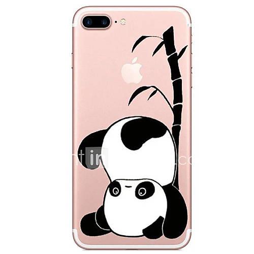 Case For Apple iPhone X iPhone 8 Transparent Pattern Back Cover Panda Cartoon Soft TPU for iPhone X iPhone 8 Plus iPhone 8 iPhone 7 Plus