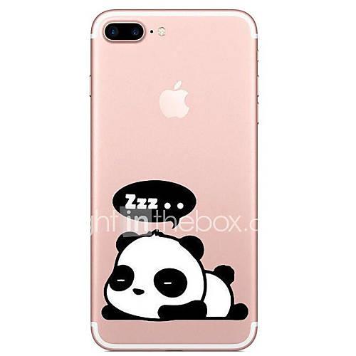 Case For Apple iPhone X iPhone 8 Transparent Pattern Back Cover Panda Cartoon Soft TPU for iPhone X iPhone 8 Plus iPhone 8 iPhone 7 Plus