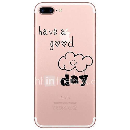 Case For Apple iPhone X iPhone 8 Transparent Pattern Back Cover Word / Phrase Soft TPU for iPhone X iPhone 8 Plus iPhone 8 iPhone 7 Plus