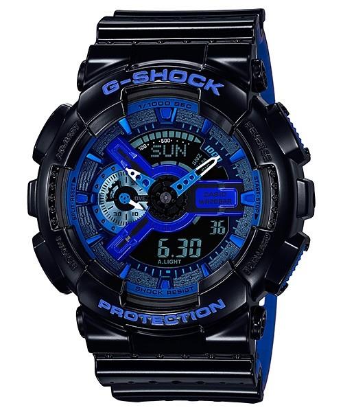 Casio G-Shock Analogue/Digital Mens Black/Blue Watch 1A