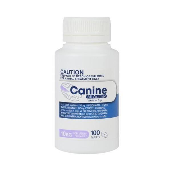 Canine All Wormer Up to 10kg 100 pack