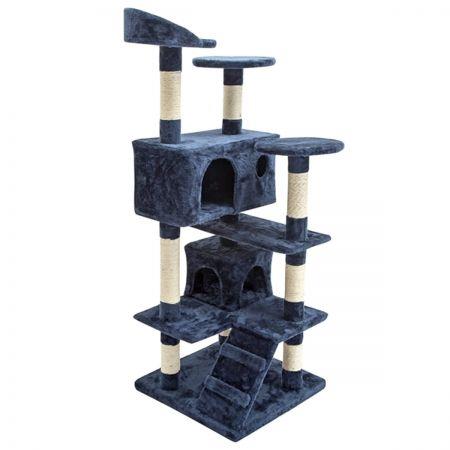 Cat Tree Scratching Post Scratcher Multi Level 132cm Soho - Blue