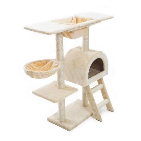 Cat Tree Scratching Post Scratcher Pole Gym Toy House ATACAMA 100cm - Beige