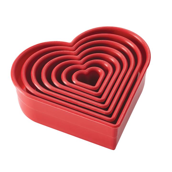 Cake Boss 7-Piece Heart Cookie Cutter Set