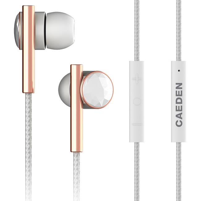 Caeden Linea NÂ°2 In Ear Headphone - Faceted Ceramic and Rose Gold (CAE20101)