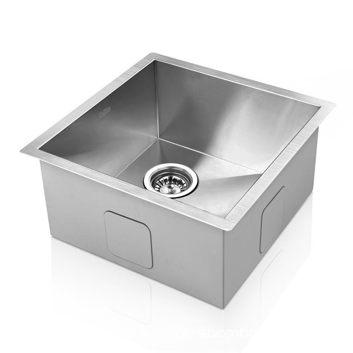 Cefito Square Stainless Steel Sink Laundry Kitchen 440x440mm 1mm Thick