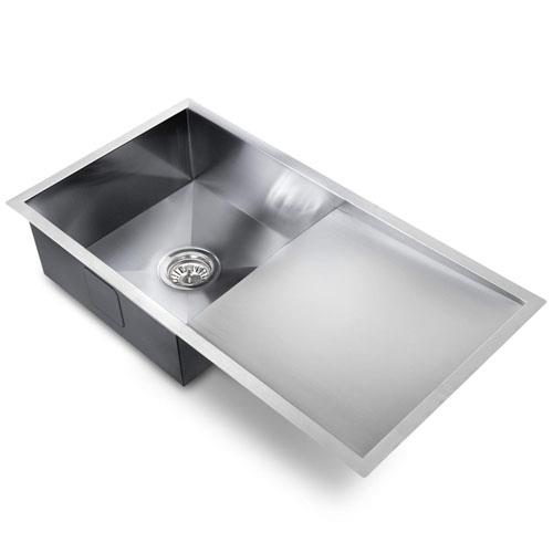 Cefito Square Stainless Steel Sink Laundry Kitchen 870x450mm 1mm Thick