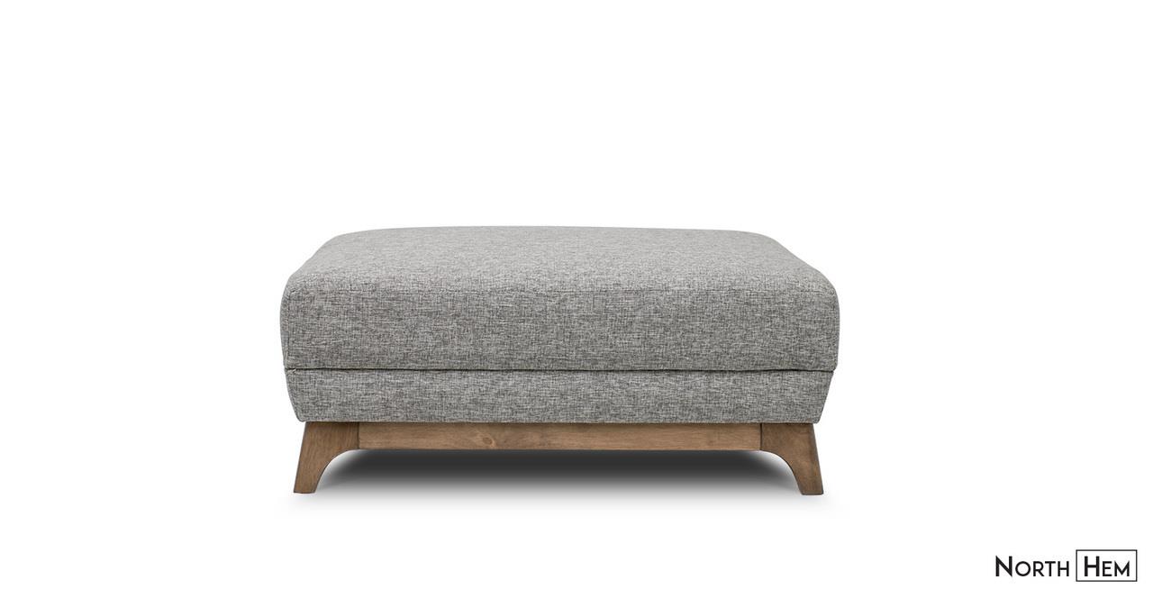 Ceni Ottoman | Grey Ottoman | Pebble Grey