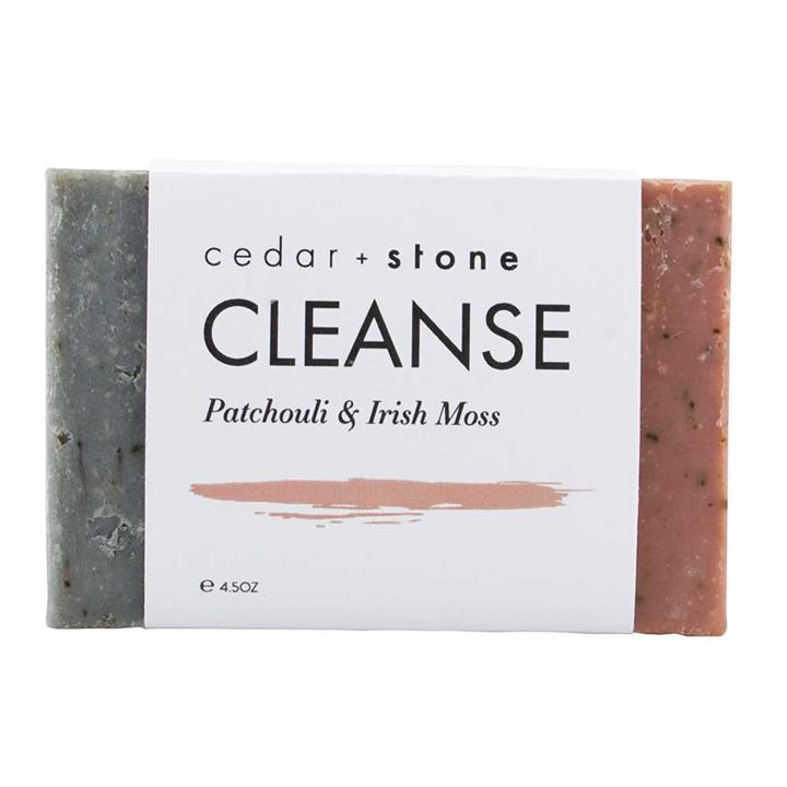 Cedar + Stone Cleanse Bar Patchouli and Irish Moss (140g)